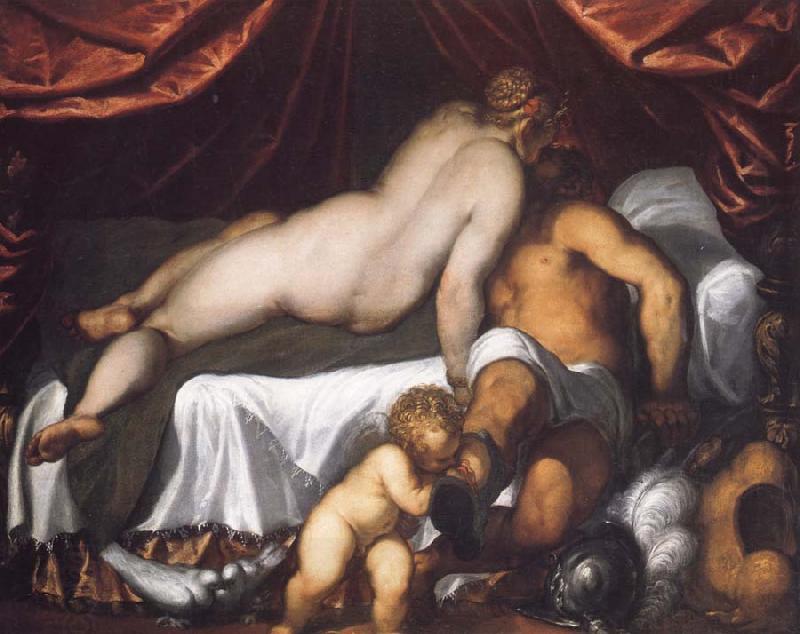 PALMA GIOVANE Mars,Venus and Cupid oil painting picture